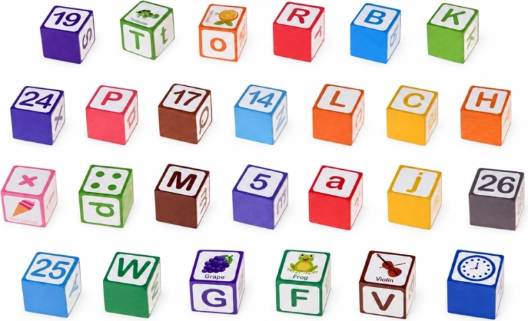 Imparare giocando su ogni lato del cubetto