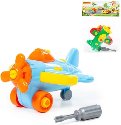 Kit di montaggio aereo smontabile per bambini, 19 pezzi