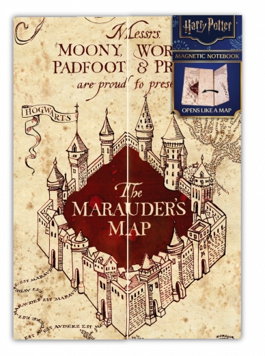 Harry Potter quaderno a righe Mappa del Malandrino A5 Magical Locations