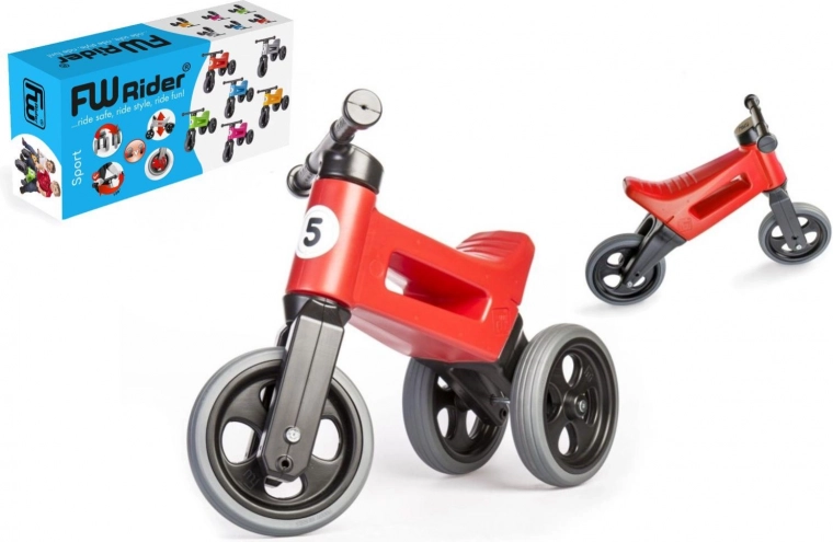 Bicicletta senza pedali Funny Wheels Rider Sport 2in1 per bambini – Rosso