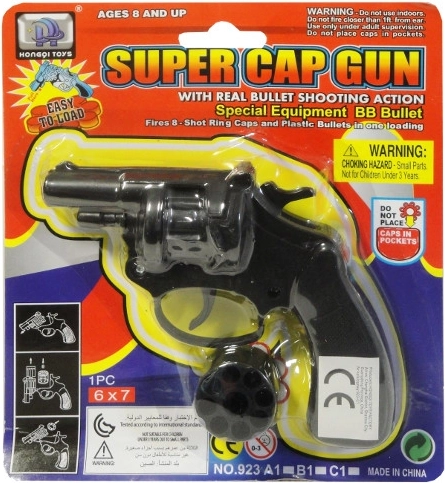 Pistola giocattolo a capsula in plastica per bambini