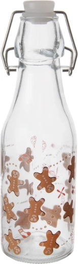 Bottiglia in vetro con chiusura a clip Omino di Pan di Zenzero 0,29 l