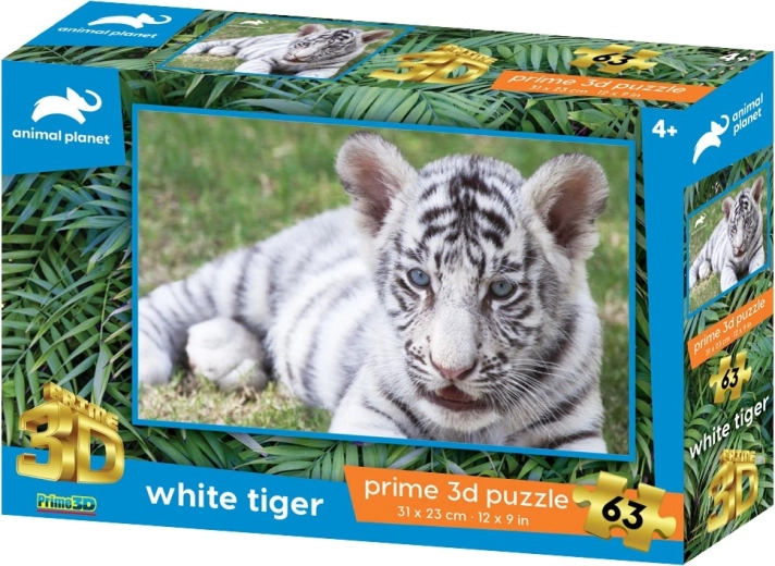 Puzzle 3D Tigre Bianco 63 pezzi