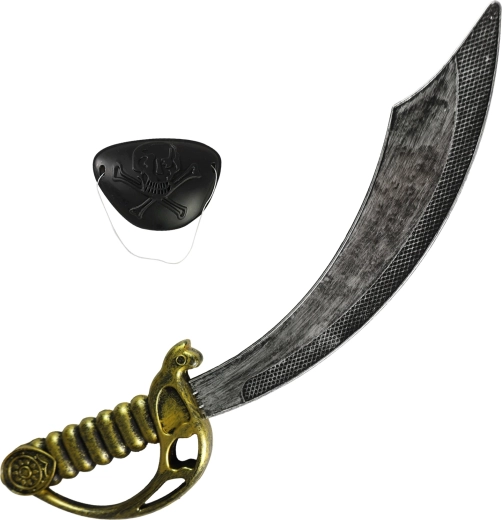 Sciabola da pirata con benda sull'occhio - 1 pezzo
