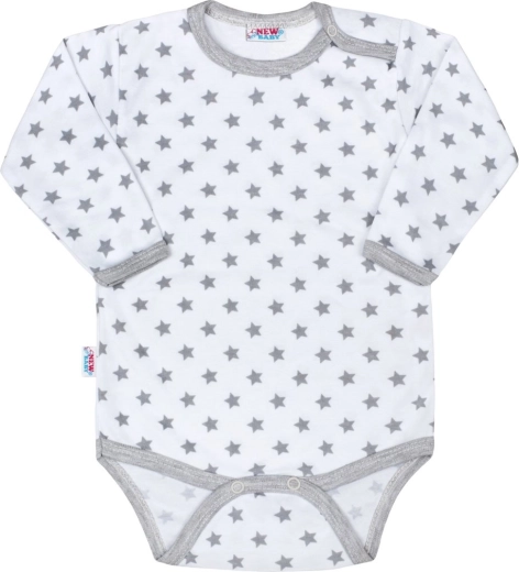 Body neonato grigio New Baby Classic II con stelline