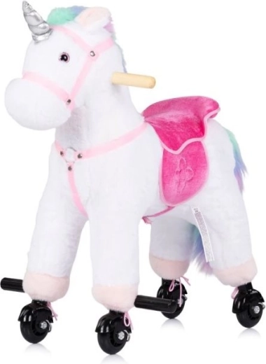 Chipolino unicorno di peluche con ruote