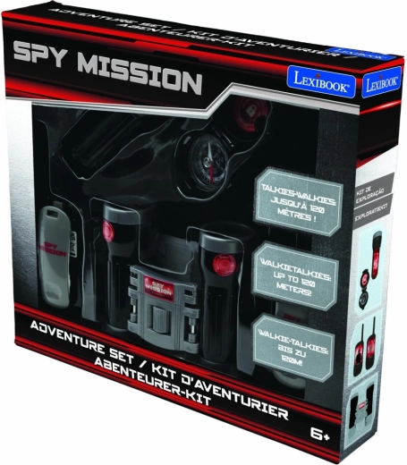 Set da spionaggio Lexibook con walkie-talkie, binocolo, torcia e bussola