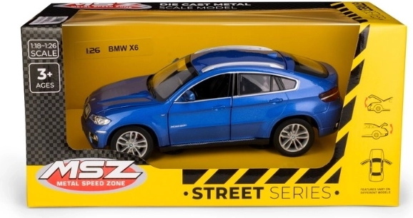 Modello di auto MSZ BMW X6 in scala 1:26 blu