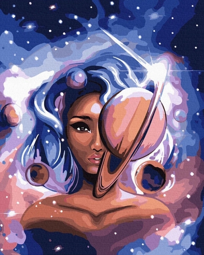 Norimpex dipinto con numeri Donna nello spazio 40 × 50 cm