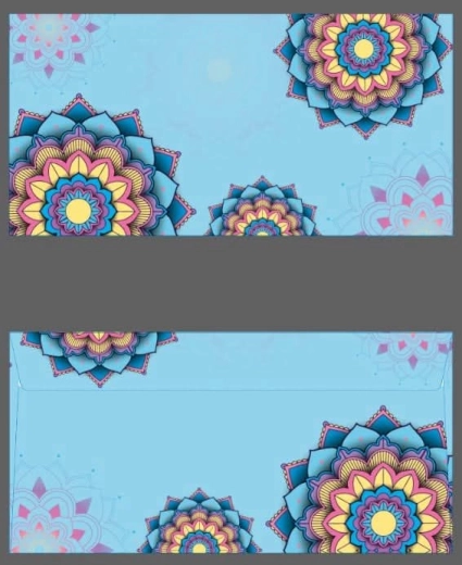 Busta colorata DL con motivo mandala