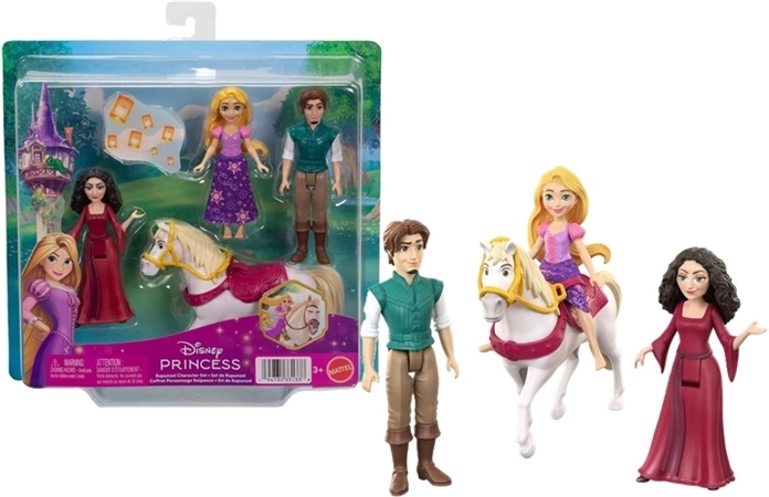 Set Disney Princess con 4 mini bambole di Rapunzel
