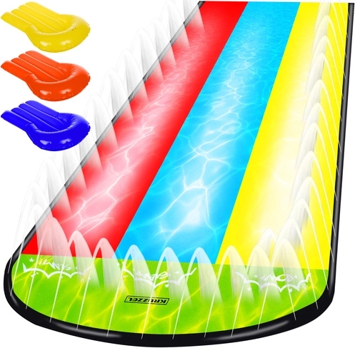 Scivolo d'acqua con fontana e triplo scivolo per bambini per il giardino