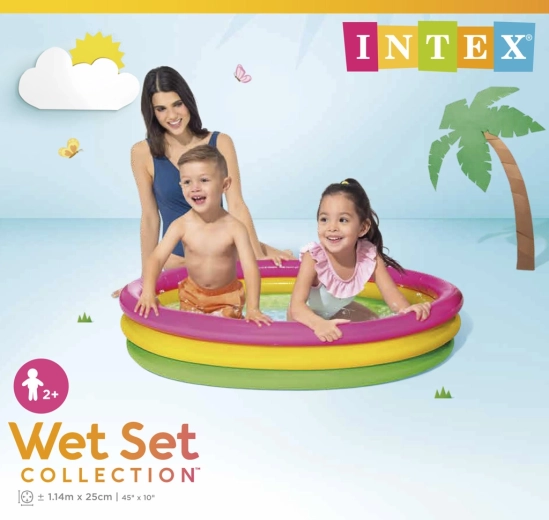 Intex piscina gonfiabile per bambini 147 × 33 cm con tre anelli