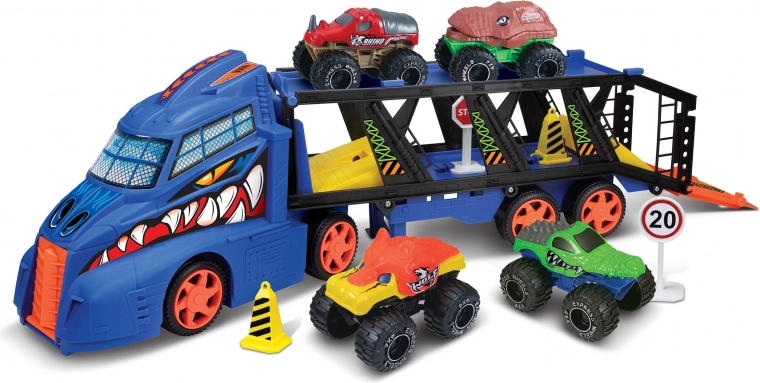 Bisarca con pista per monster truck 45 cm