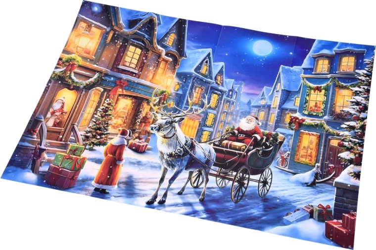 Grande poster vintage con atmosfera natalizia