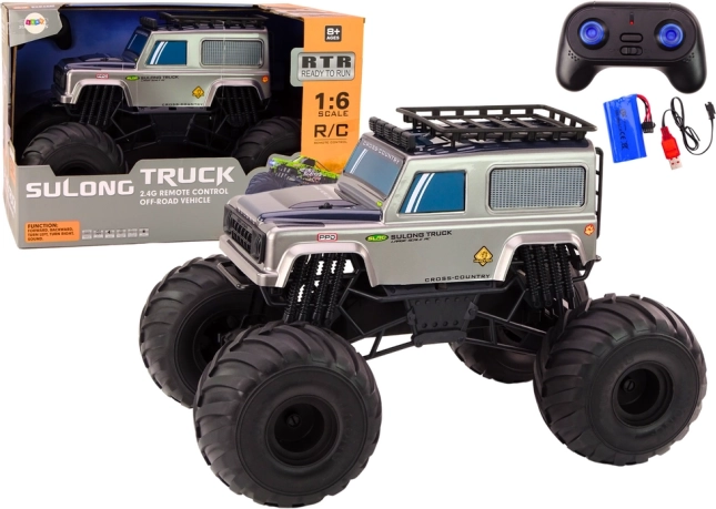 Grande auto RC telecomandato SUV 1:6 grigio