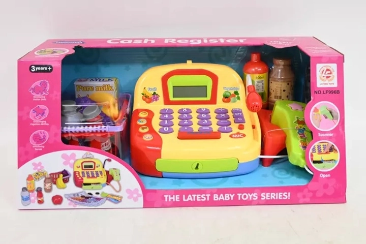 Cassa giocattolo per bambini con calcolatrice
