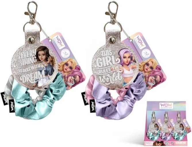 Elastici per capelli con scrunchie e portachiavi WOW Generation