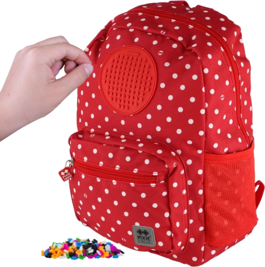 Zainetto per bambini Pixie Crew rosso con pois bianchi