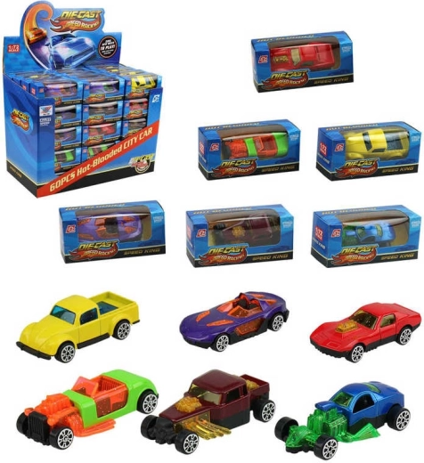 Automobilina da corsa in metallo Speed King 6 cm - 1 pezzo