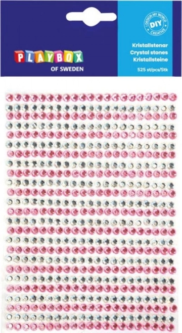 Pietrine adesive rosa e argento 525 pz