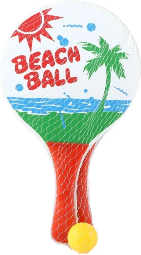 Tennis da spiaggia – set in legno con 2 racchette e pallina 33 × 19 cm