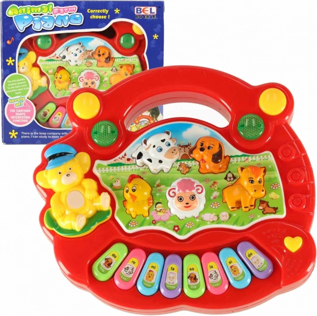 Pianoforte interattivo per bambini con suoni di animali Fattoria