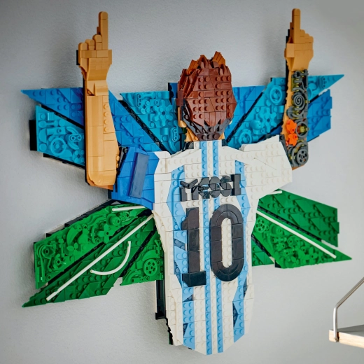 Arte murale 3D con esultanza iconica