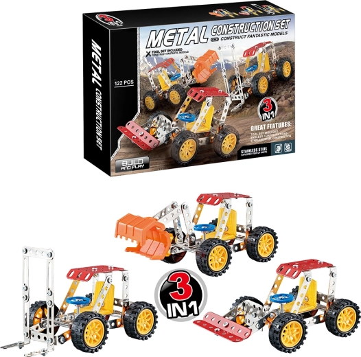 Kit di costruzioni in metallo: macchine agricole, 122 pezzi