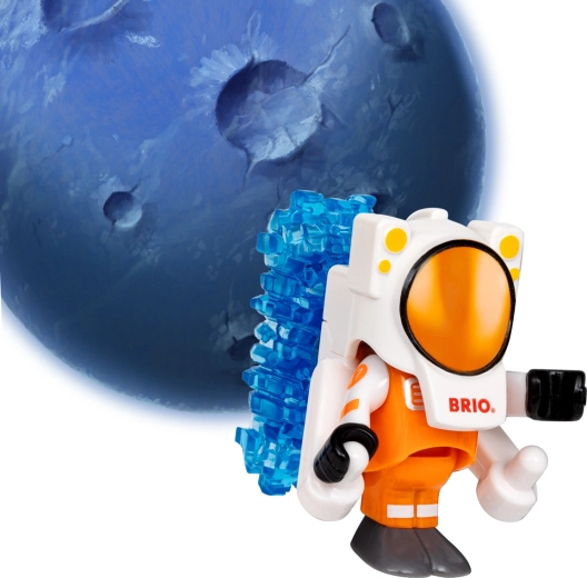 Astronauta con tuta spaziale magnetica