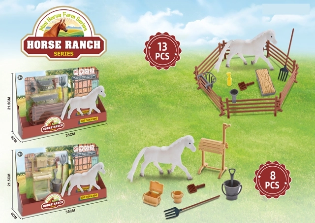 Cavallo bianco con accessori