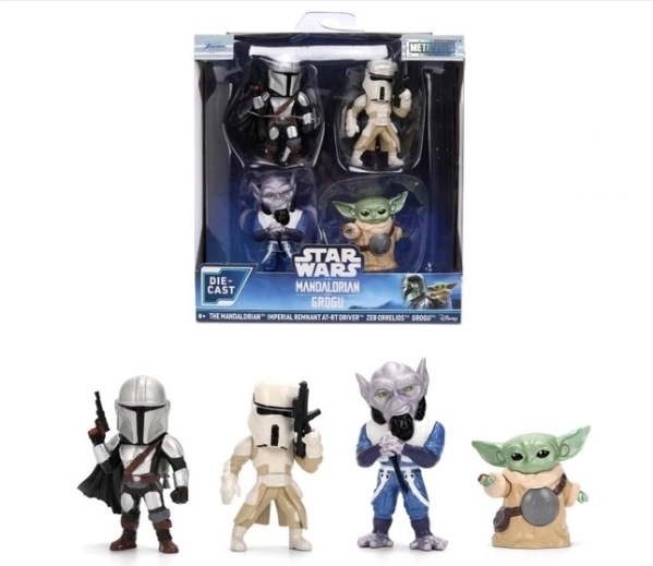Jada Star Wars figurine in metallo 6,5 cm – 4pack (The Mandalorian)