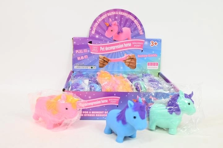 Giocattolo antistress da schiacciare unicorno (espositore 12 pz)
