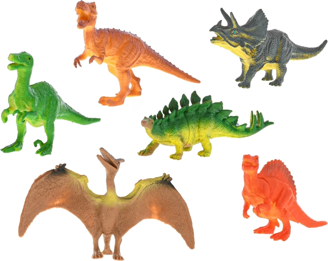 Sei dinosauri diversi in un unico set