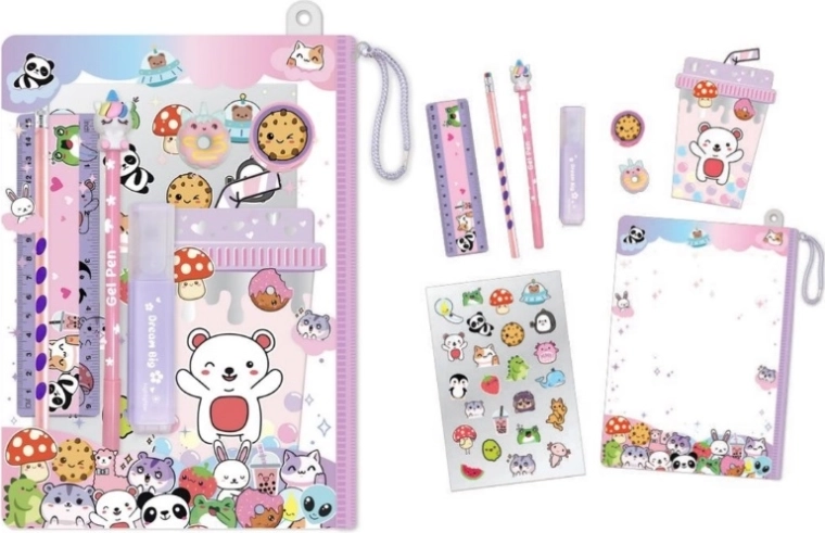 Hot Focus blocco note con accessori in bustina – animaletti