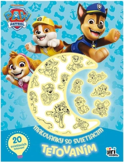 Album da colorare con tatuaggi luminosi Paw Patrol