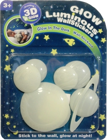 Adesivi murali luminosi a forma di pianeti per la cameretta dei bambini