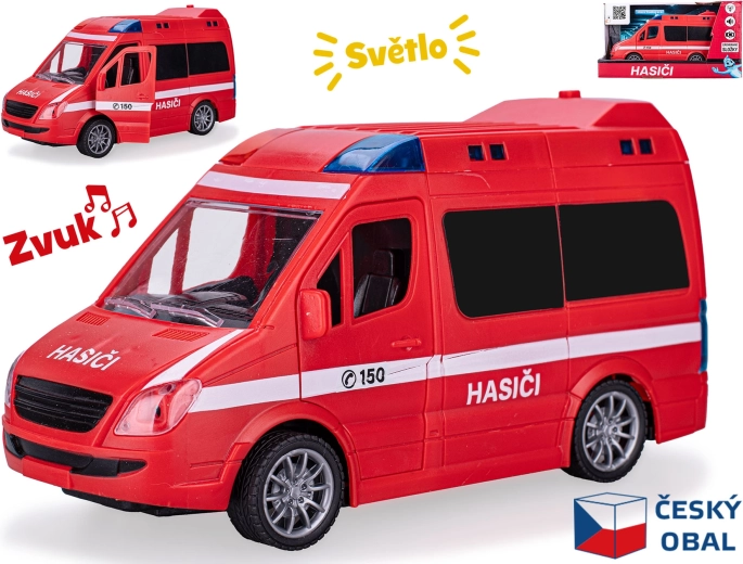 Camion dei pompieri a inerzia 1:20 con luci e suoni