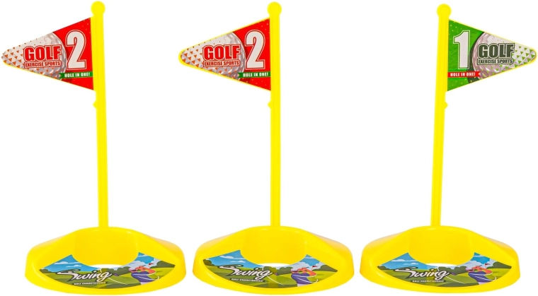 Buche bersaglio con bandierine per il gioco competitivo
