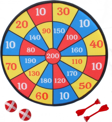 Bersaglio divertente con velcro 36 cm con palline e freccette