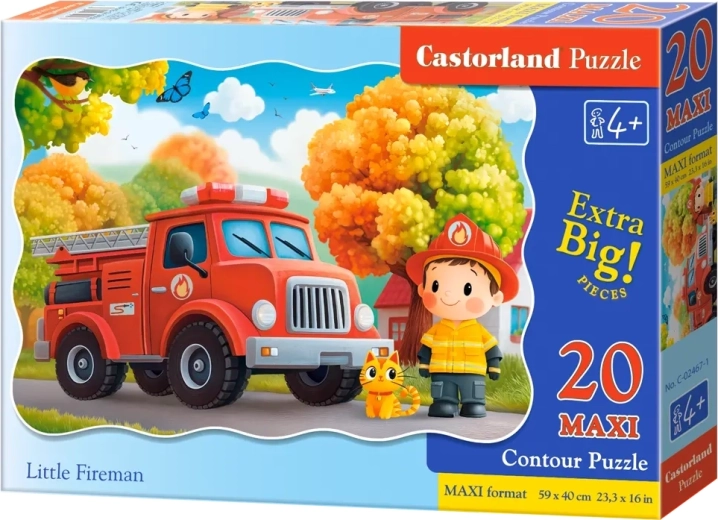 Puzzle piccolo pompiere MAXI 20 pezzi CASTORLAND