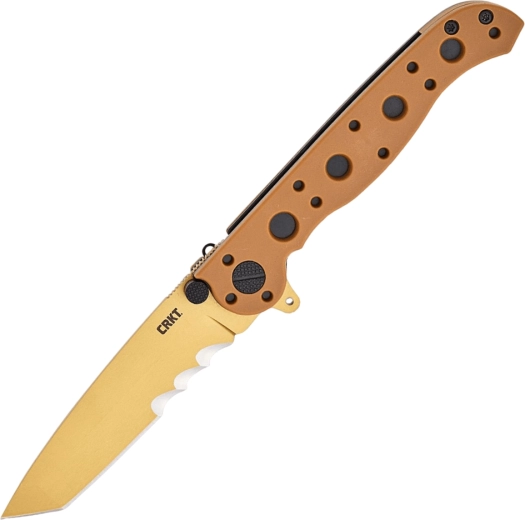 Coltello pieghevole tascabile CRKT M16 desert tan con Veff serrations