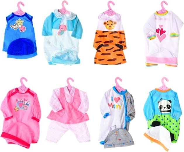 Vestitino per bebè 38–40 cm – 8 tipi