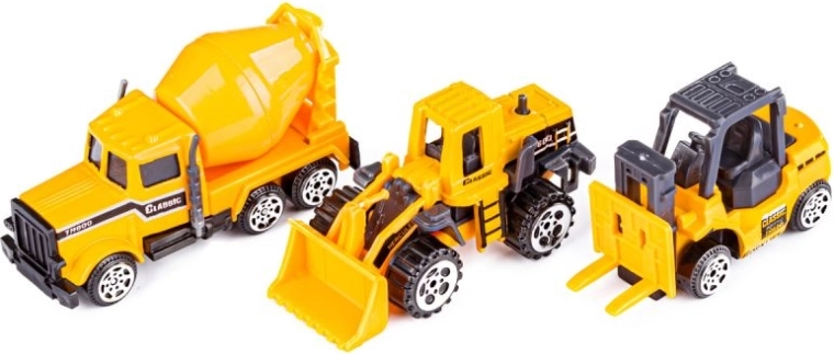 Macchinine da cantiere in metallo con elementi mobili