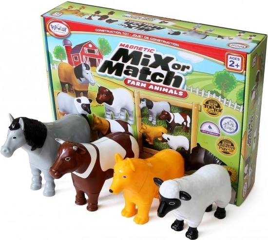 Malblo magnetic – animali della fattoria, costruzioni magnetiche per bambini