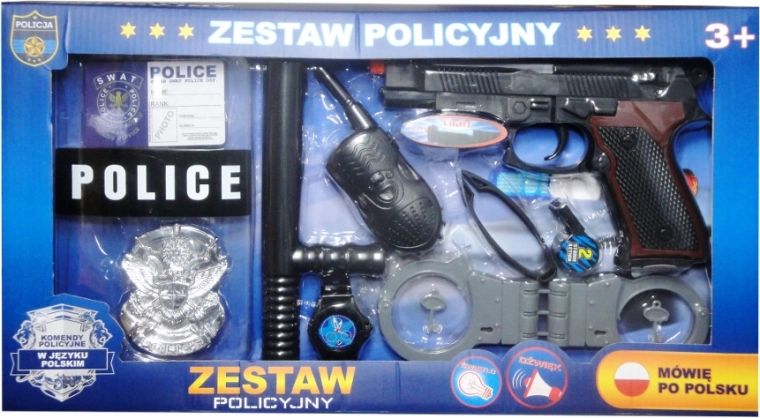Set da poliziotto con modulo vocale in polacco