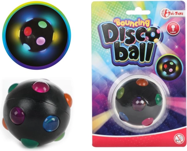 Pallina rimbalzante luminosa Disco 6 cm