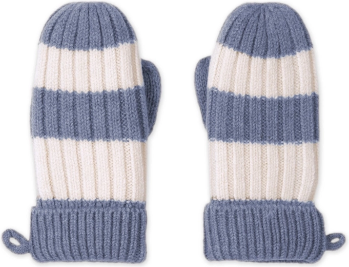Guanti in merino Lodger Stripe Stone taglia 1–2 anni