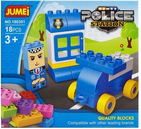 Jumei costruzioni stazione di polizia 18 pezzi (3+) 20 × 19 cm - 1 pezzo