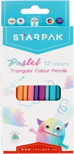 Starpak matite colorate triangolari nei colori pastello 12 pz
